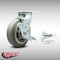 Service Caster 6 Inch SS Thermoplastic Rubber Caster with Roller Bearing and Brake/Swivel Lock SCC-SS30S620-TPRRF-TLB-BSL - alternate 2